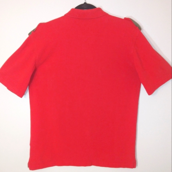 Cavi Boy's XL Red Polo Shirt With Epilettes Gold Embroidery and Buttons - Picture 4 of 13